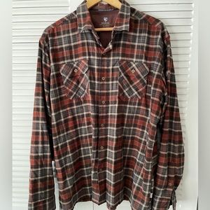 Kuhl Button Down Red Flannel Shirt XL
